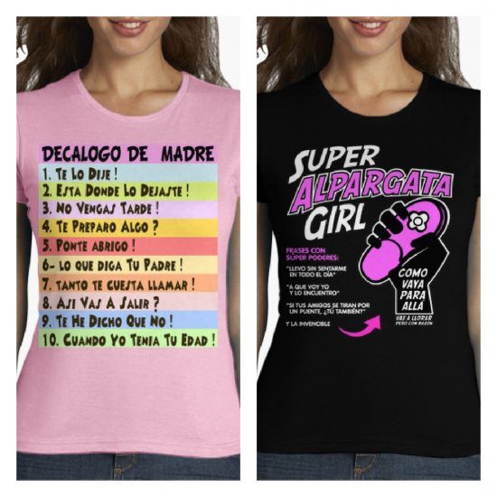 Camisetas frases madres
