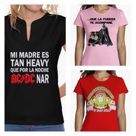 camisetas de cine y musica para madres